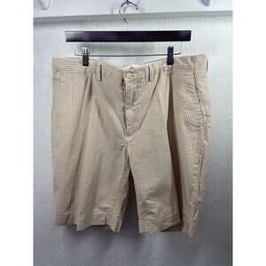 POLO By POLO BY RALPH LAUREN MENS 38 X 9 SEERSUCKER BROWN STRIPED SHORTS